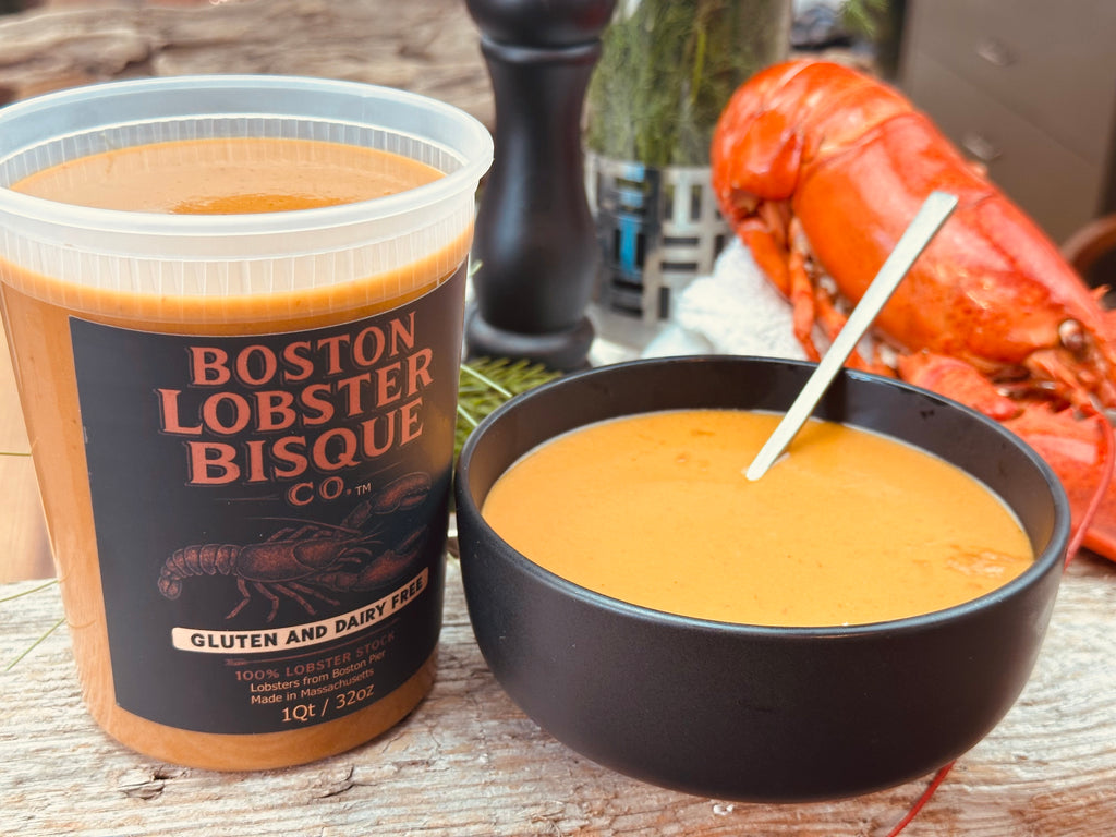 BOSTON LOBSTER BISQUE CO. 100% made in Massachusetts. With Lobsters  ￼