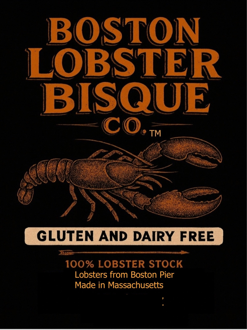 BOSTON LOBSTER BISQUE CO. 100% made in Massachusetts. With Lobsters  ￼